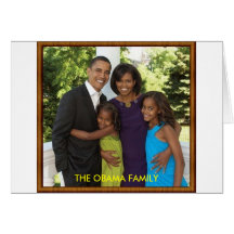 LA FAMILLE D'OBAMA CARTES DE VŒUX