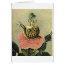 La fée, escargot et s'est levée carte
