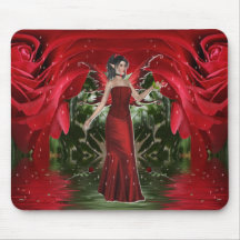 La fée Mousepad de rose Tapis De Souris