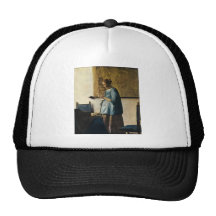 La femme de Vermeer dans le bleu lisant une lettre Casquettes De Camionneur
