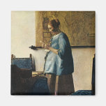 La femme de Vermeer dans le bleu lisant une lettre Aimant Pour Réfrigérateur