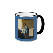 La femme de Vermeer dans le bleu lisant une lettre Tasse