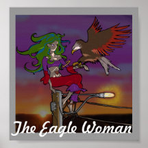 La femme d'Eagle Posters