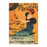 La femme Rouge-Dirigée attend l'affiche d'oiseaux  Toile Tendue