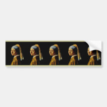La fille avec un turban/fille avec la boucle d'ore adhésif pour voiture