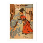 La fille de cirque - éléphant et singe de alimenta cartes postales