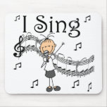 La fille I chantent Mousepad Tapis De Souris