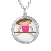 La fille personnalisée de GYMNASTIQUE barre des ca Colliers Personnalisés