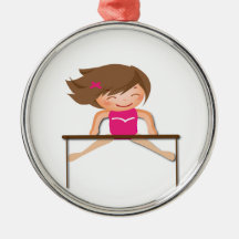 La fille personnalisée de GYMNASTIQUE barre des ca Ornement De Noël