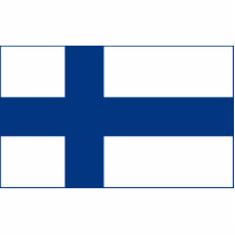 La Finlande - drapeau finlandais Photo En Découpe