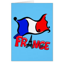 La France avec des produits de drapeau Carte