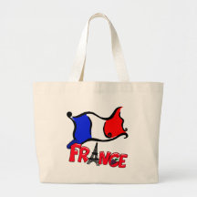 La France avec des produits de drapeau Sacs