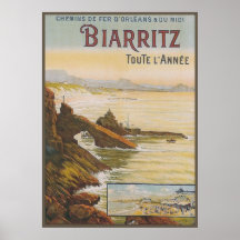 La France Biarritz Poster