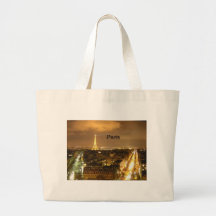La France Paris à Tour Eiffel de nuit (par St.K) Sac Fourre-tout