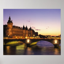 La France, Paris, rivière la Seine et Conciergerie Posters