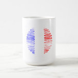 La France sur la tasse blanche de cercle