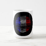 La France sur la tasse noire de cercle