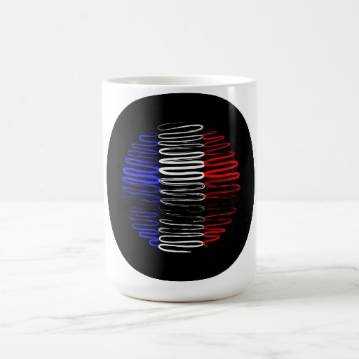 La France sur la tasse noire de cercle