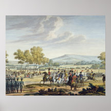 La garde impériale manoeuvrant en présence de posters