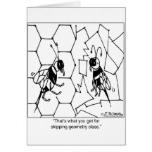 La géométrie d'abeille cartes de vœux