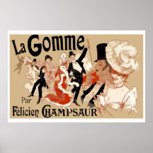 La Gomme d'annonce de jeu de théâtre de Nouveau d' Poster