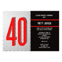 La grande invitation de fête d'anniversaire 4-0