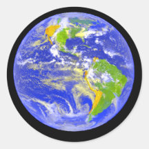 La grande terre bleue de planète adhésif