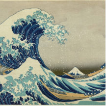 La grande vague découpages en acrylique