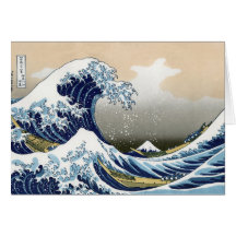 La grande vague outre de Kanagawa Carte De Vœux