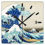 La grande vague outre du rivage de Kanagawa (avec  Pendule
