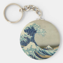 La grande vague porte-clef