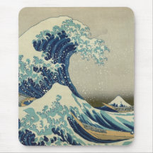 La grande vague tapis de souris
