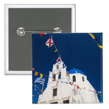 La Grèce et l'île grecque de la ville de Santorini Pin's Avec Agrafe