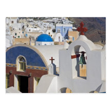 La Grèce et l'île grecque de la ville de Santorini Carte Postale