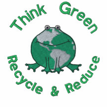 La grenouille verte de jour de la terre réutilisen