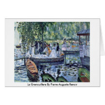 La Grenouillere par Pierre-Auguste Renoir Cartes De Vœux