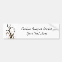La grunge tourbillonne 2 papillons Brown Adhésifs Pour Voiture