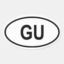 La Guam "GU " Autocollants