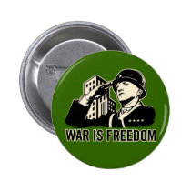 La guerre est liberté badges publicitaires