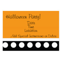 La hanche pointille la partie Inviation de Hallowe Cartes De Visite Personnelles