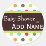 La hanche pointille l'autocollant de baby shower