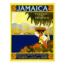 La Jamaïque la gemme de l'affiche 1910 de voyage d Cartes Postales