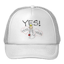 La jeune mariée dit oui des T-shirts et des cadeau Casquette De Camionneur