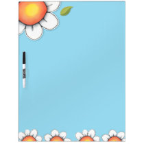 La joie de marguerite bleue sèchent le conseil d'e tableaux éffaçables à sec