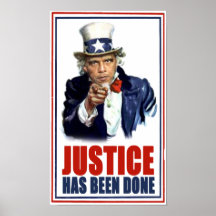 La justice d'Obama a été Ben Laden fait tué Affiches
