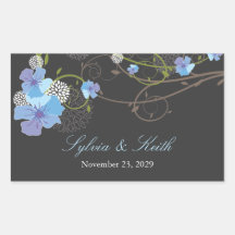 La ketmie bleue fleurit le mariage floral de natur adhésif