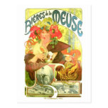 La la Meuse, Alphonse Mucha de Bières De Cartes Postales