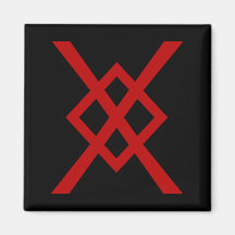 La lance d'Odin (rouge et noir) Aimants Pour Réfrigérateur