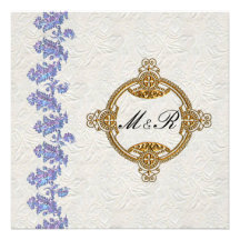 La lavande ornée de bijoux part du mariage faire-parts