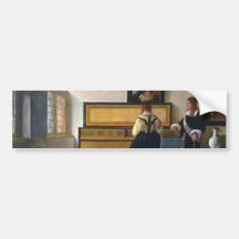 La leçon de musique de Johannes Vermeer (circa1663 Adhésif Pour Voiture